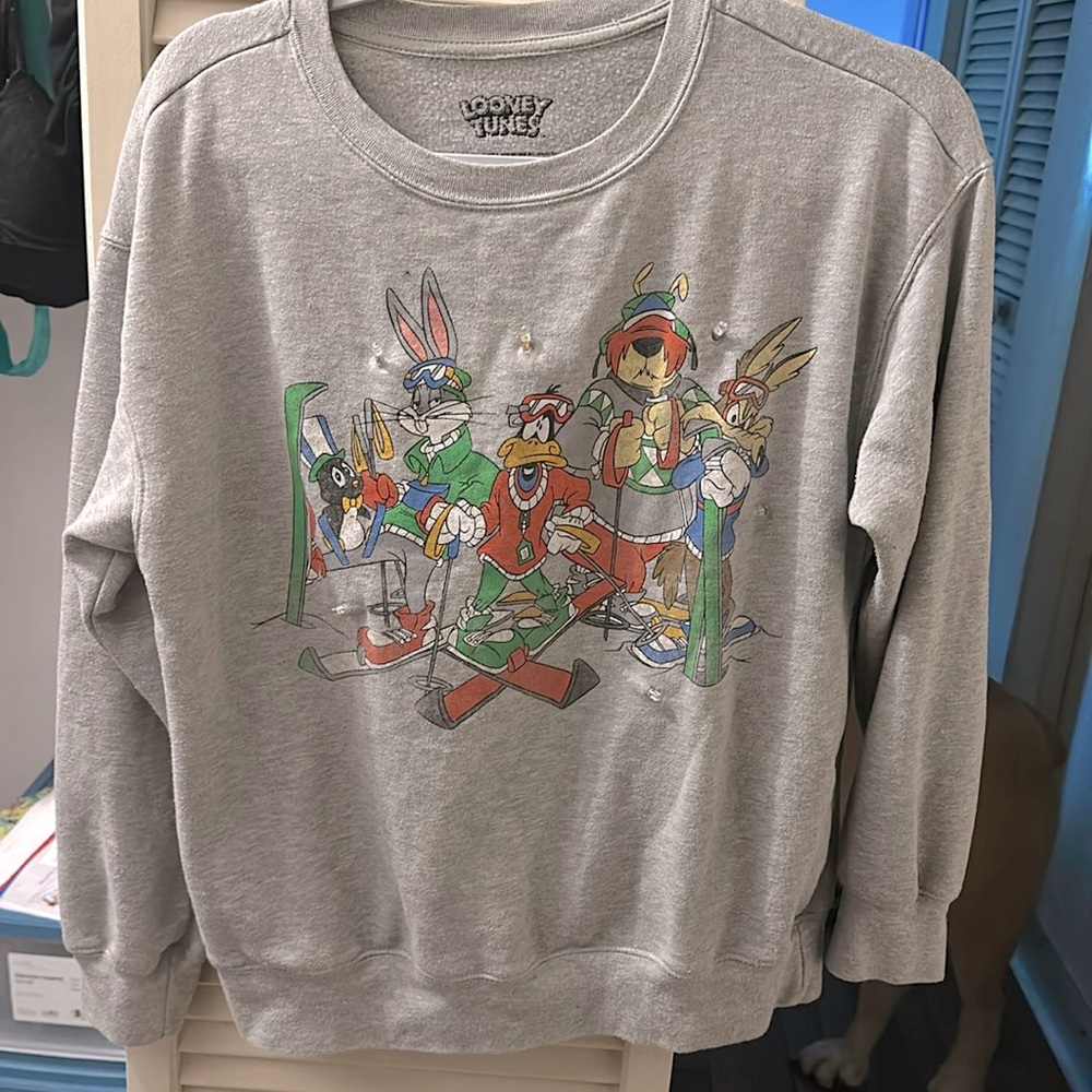 Looney tunes christmas sweater crewneck